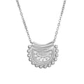 Fan Necklace 18 mm - Rhodium Silver