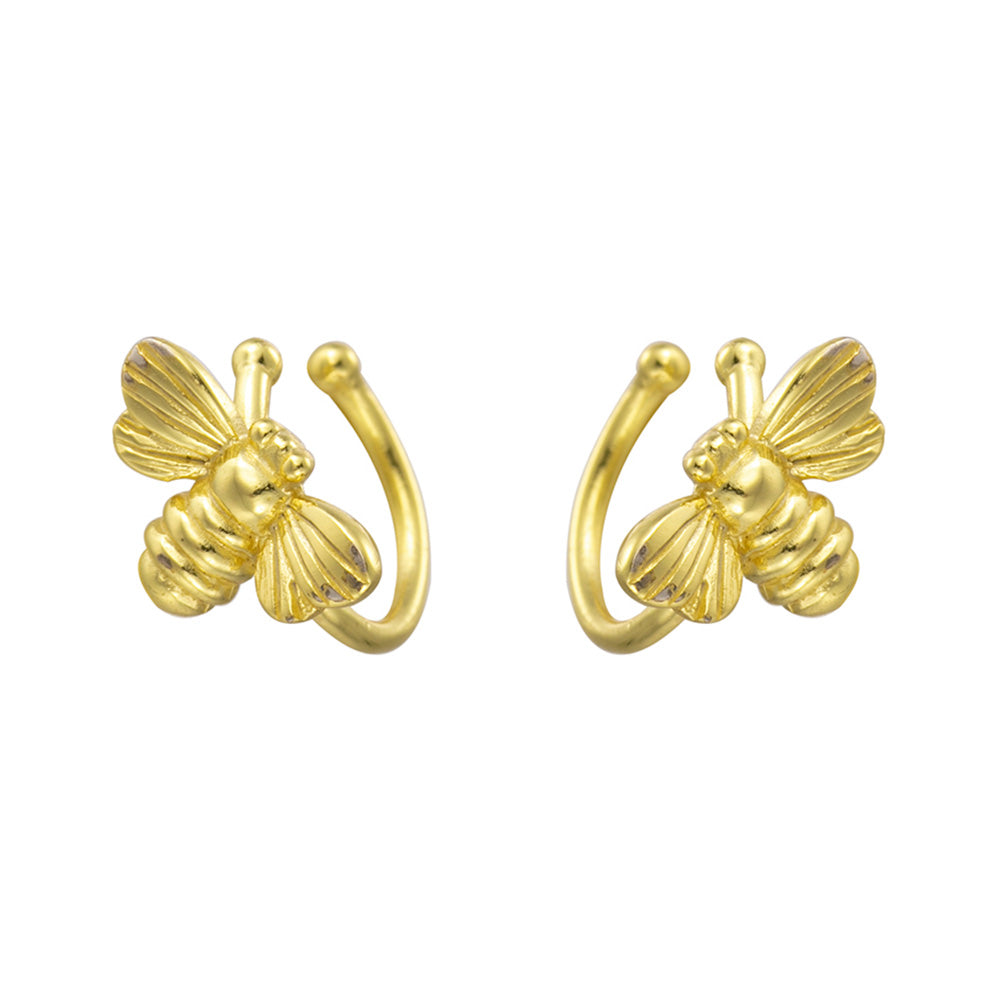 Pozlacený ear cuff - Bee