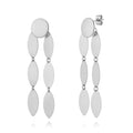 Plain Steel Drop Pendant - 78 mm  Silver Color