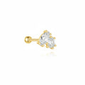 Silver Piercing - Zirconia - 6 mm