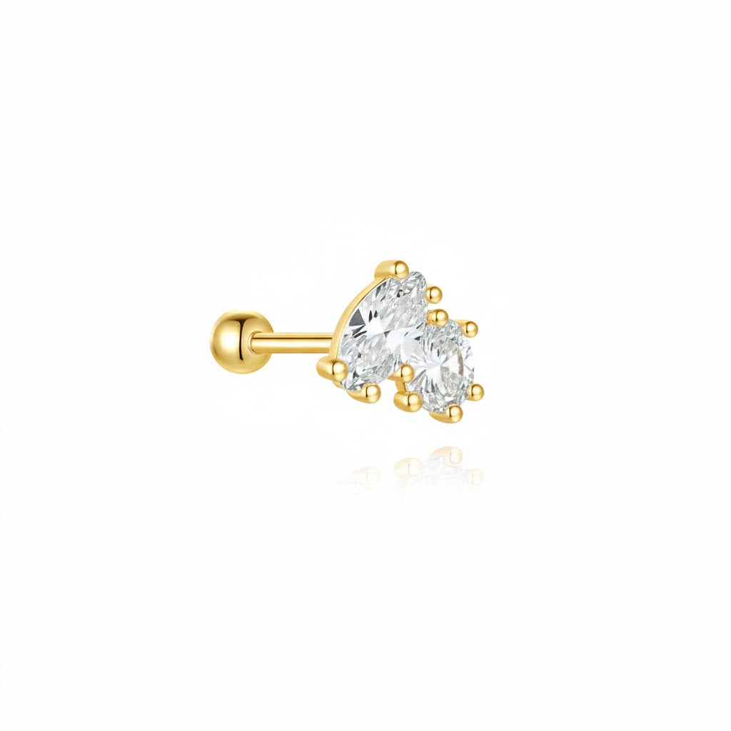 Silver Piercing - Zirconia - 6 mm