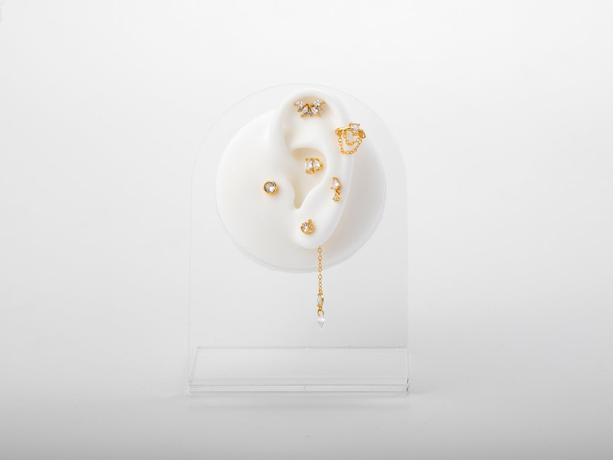 Silver Piercing - Zirconia - 6 mm
