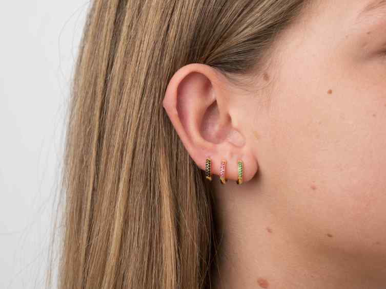 Hoop Earrings - Zirconia