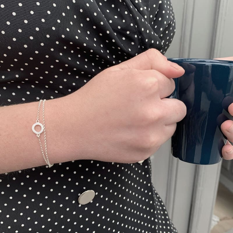 One Soul Circle Double Bracelet Silver