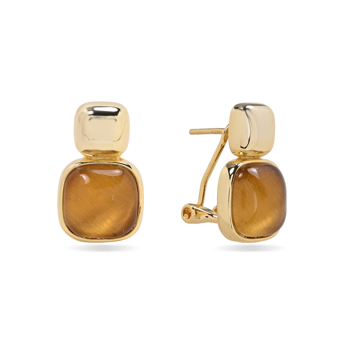 Tiger’s Eye Mineral Earrings