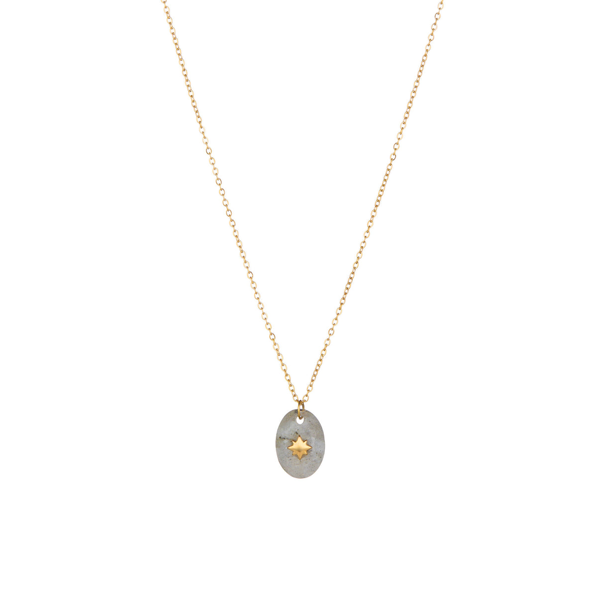 Mineral Necklace Pendant - Star - Labradorite