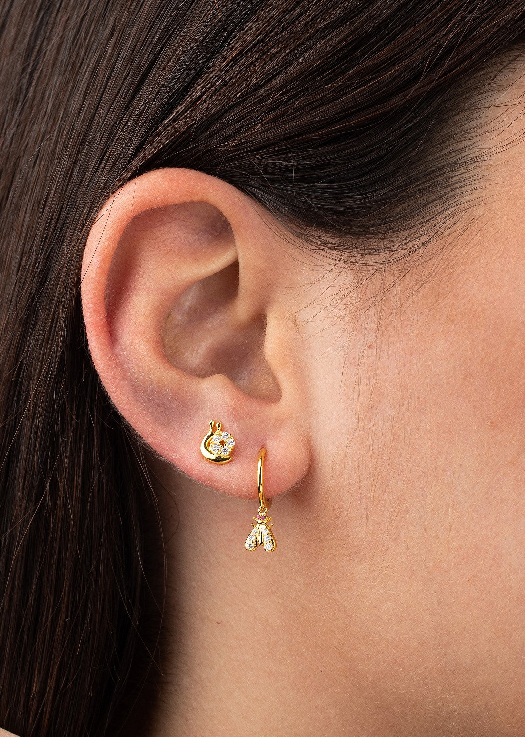Zirconia Earrings - Fly
