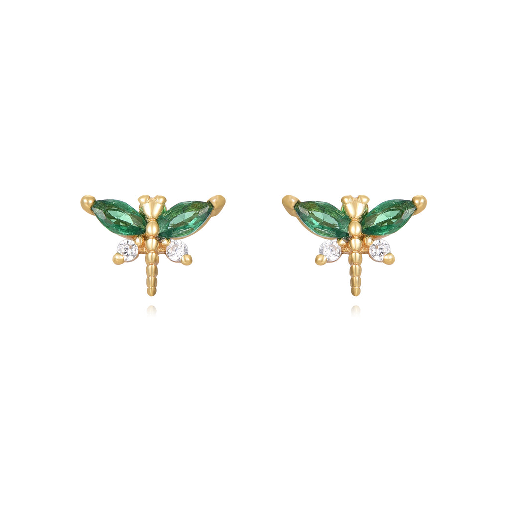 Dragonfly Zirconia Earrings