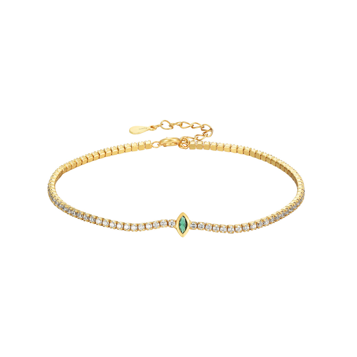 Tennis Bracelet - Marquise Zirconia Green