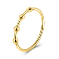 Silver Ring Balls - Gold Plated