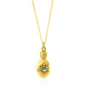 Bronze Necklace - Labradorite Flask