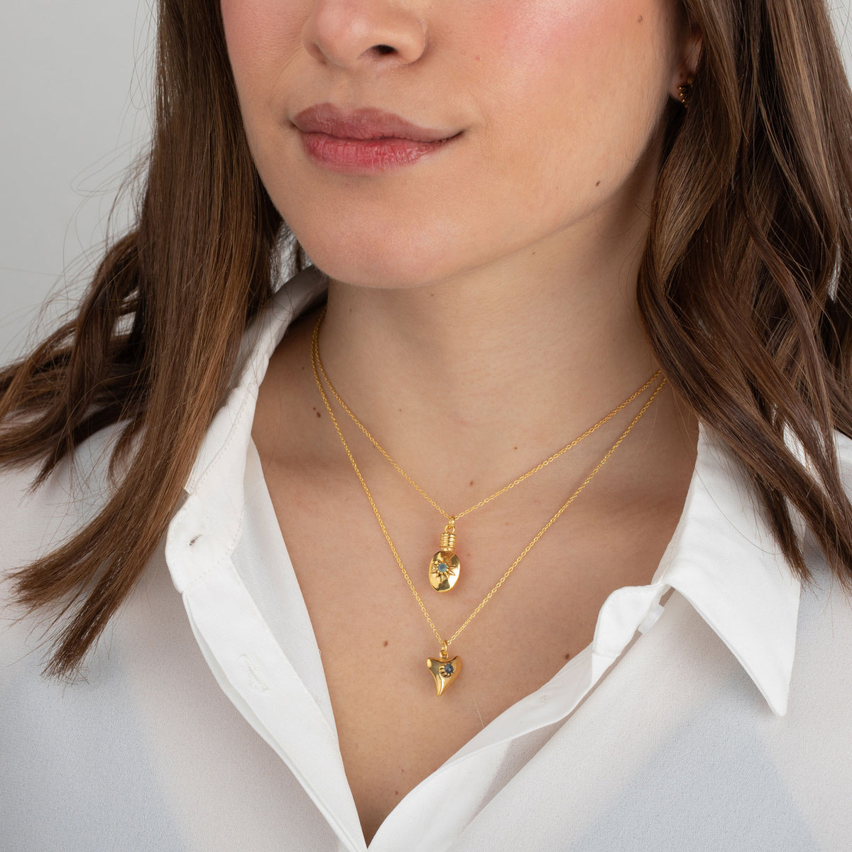 Bronze Necklace - Labradorite Flask