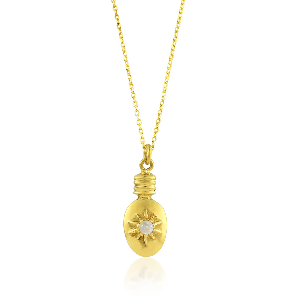 Bronze Necklace - Chalcedony Flask