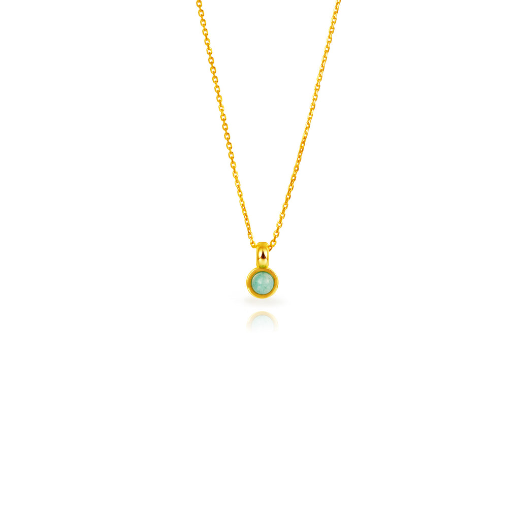 Sun Necklace - 6mm Amazonite Mineral