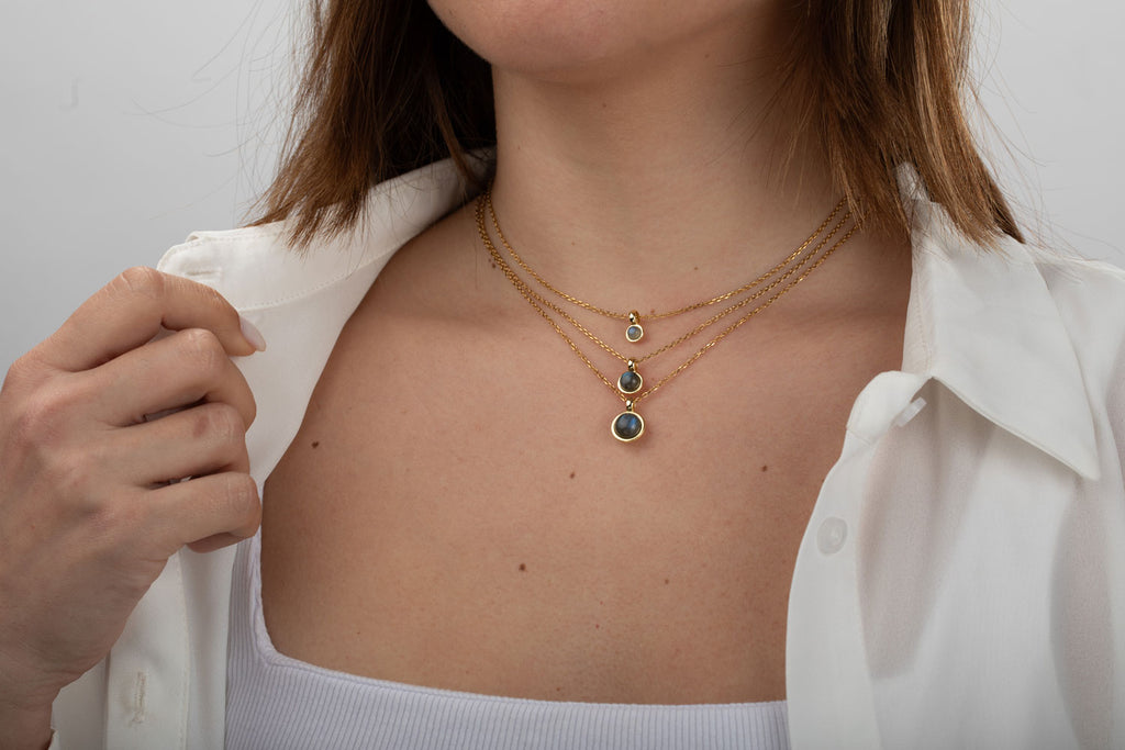 Sun Necklace - 6mm Opal Mineral