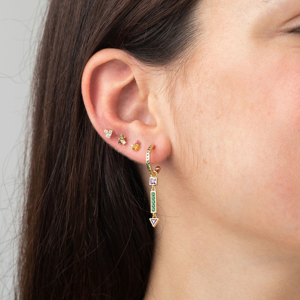 Multi Zirconia Earrings