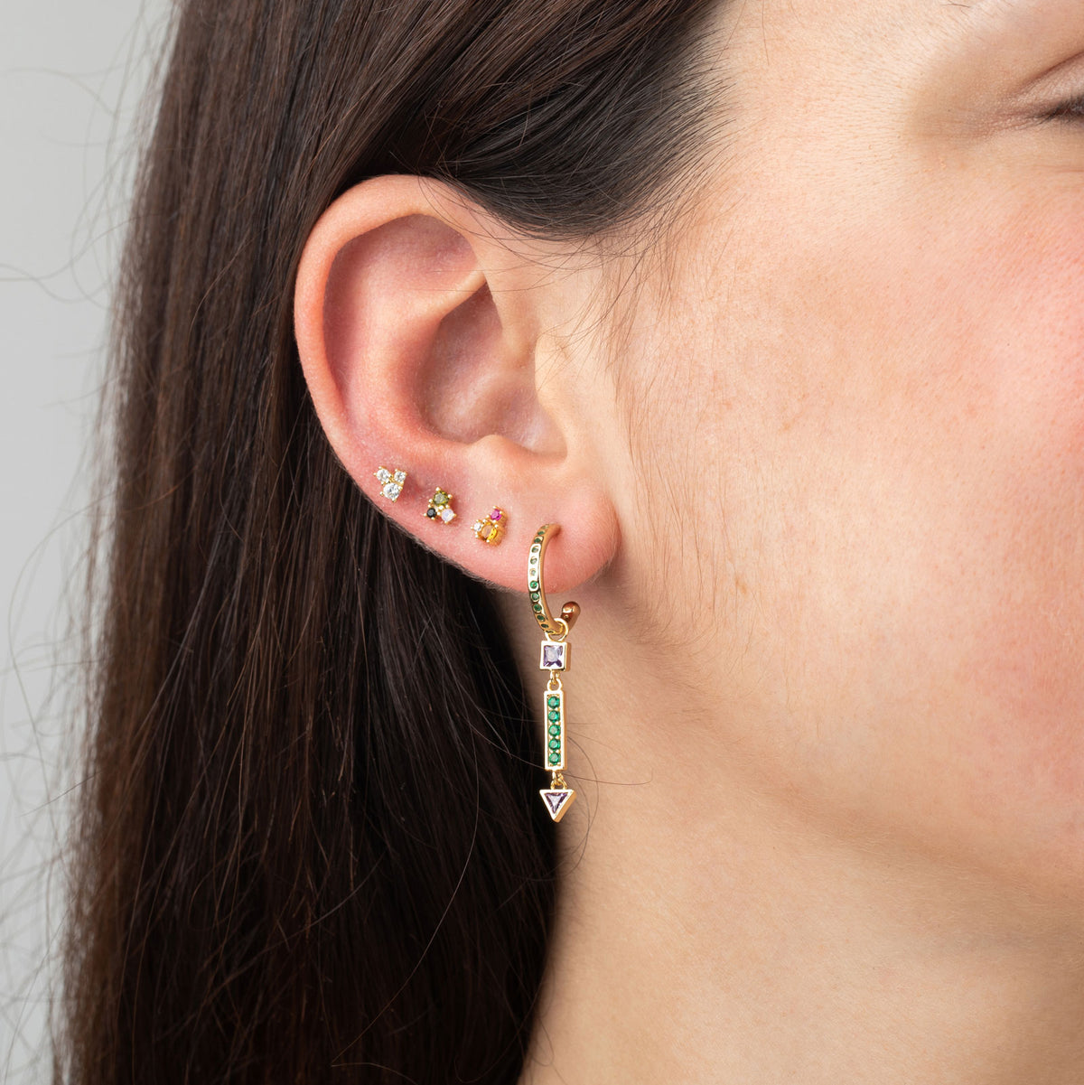 Multi Zirconia Earrings