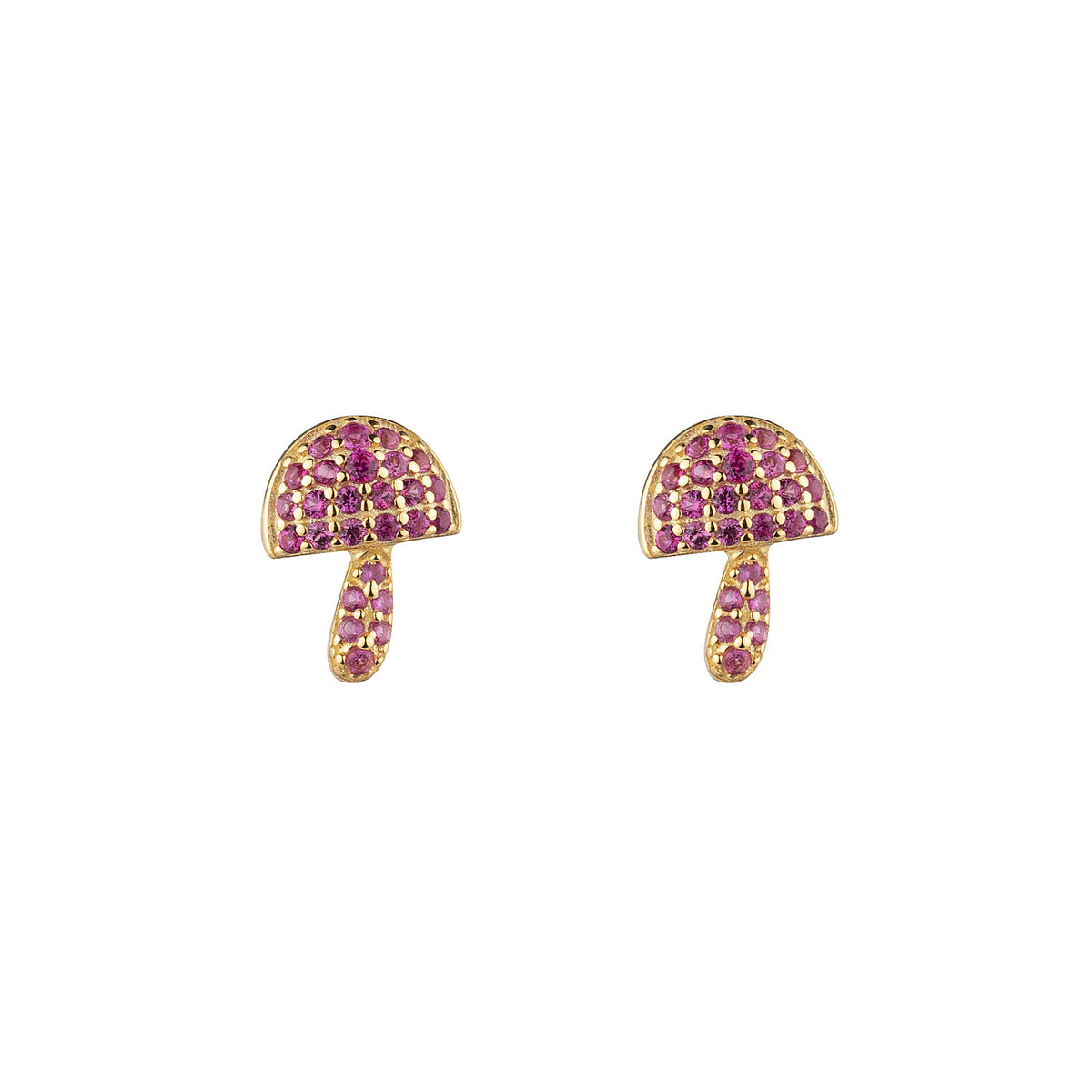 Mushroom Earrings-Zirconia