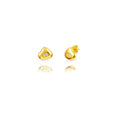 Silver Zirconia Earrings - Irregular - Gold Plated