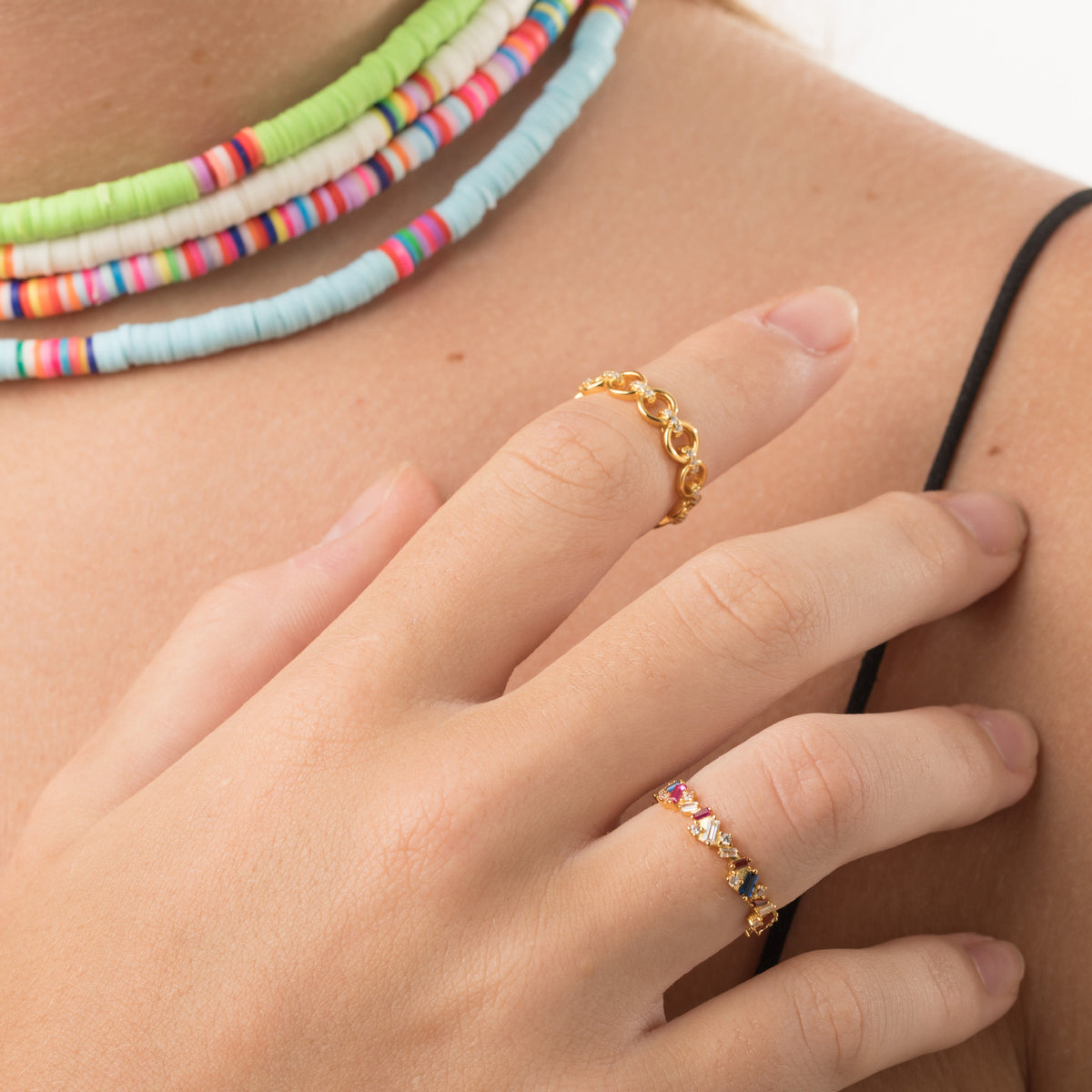 Zirconia Ring - Chain