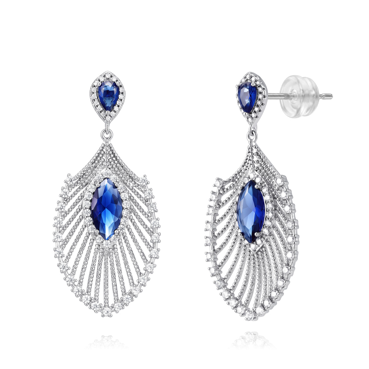 Earrings - Marquis Zirconia - Leaf
