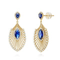 Earrings - Marquis Zirconia - Leaf