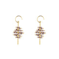 Mineral Earring  - Hoop - Amethyst