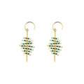 Mineral Earring  - Hoop - Malachite