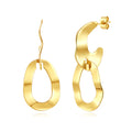 Earring  - Design - Movable - 61 mm - Gold Color