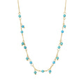 Turquoise  Necklace - Gold Color