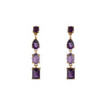 Mineral Earrings - Zirconia -  Strip - Gold Plated