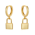 Lock Earrings -  Gold Plated