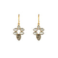 Mineral Earrings -  Flower - Gold Plated