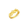 Silver Ring – Heart Zirconia - Gold Plated