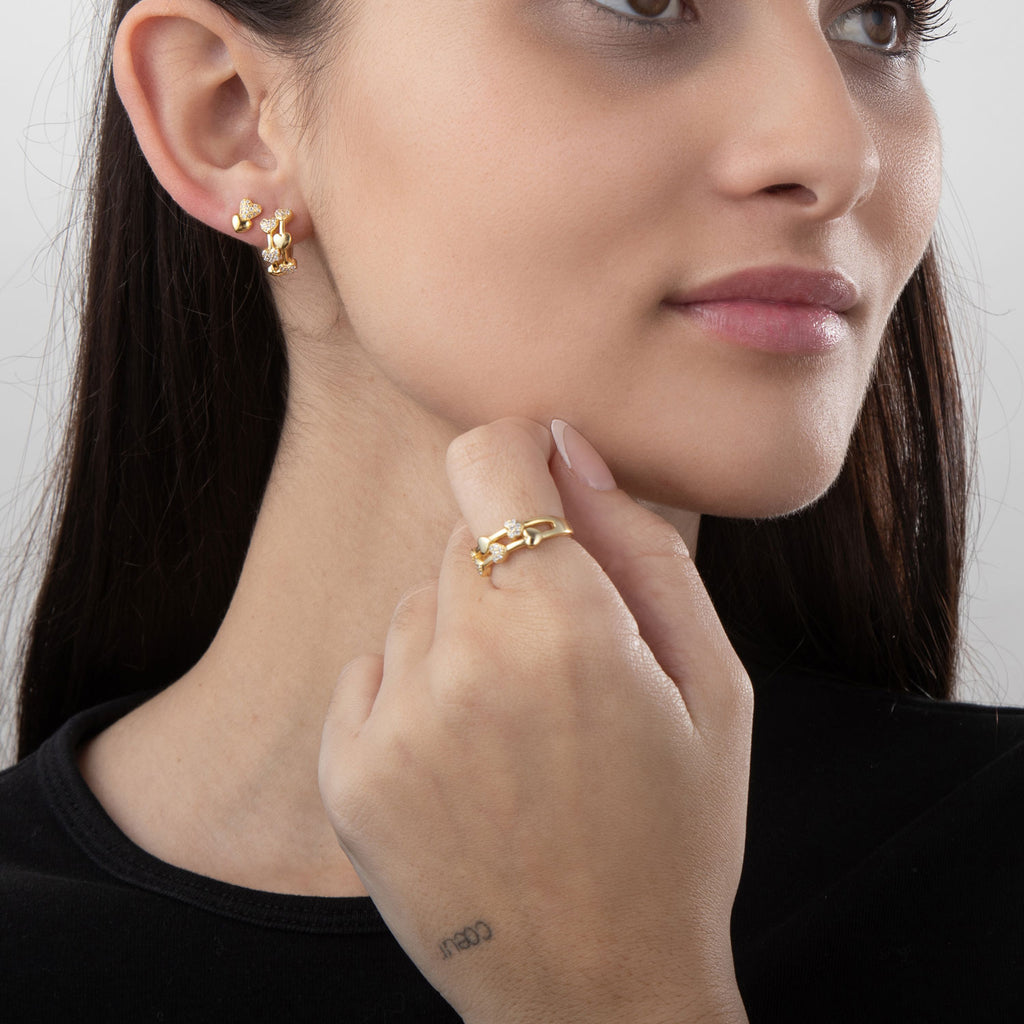 Silver Ring – Heart Zirconia - Rhodium Silver