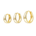 Oval Hoop Earrings  - Gold Plated - 10mm/12mm/14mm