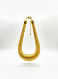 Plain Spring Necklace - Diamond Cut - Gold Plated