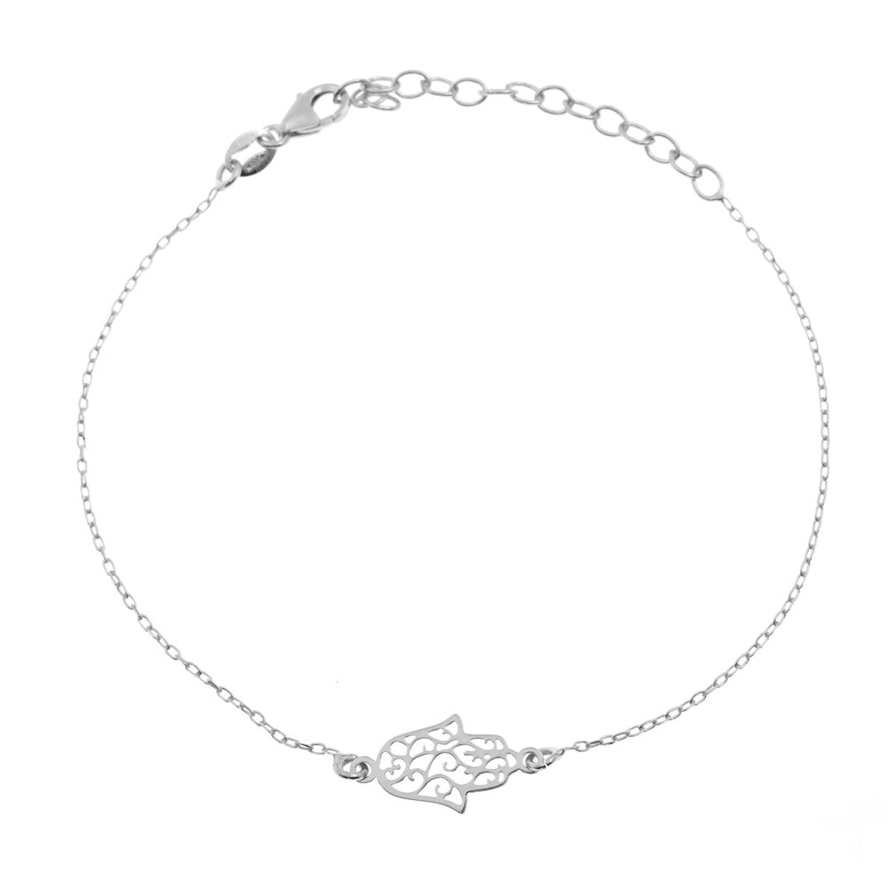 Bracelet - Fatima Hand - Silver Rhodium