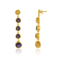 Earrings 4 Gemstones  - Gold Plated