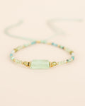 Bracelet mixed gemstones with one big aventurin