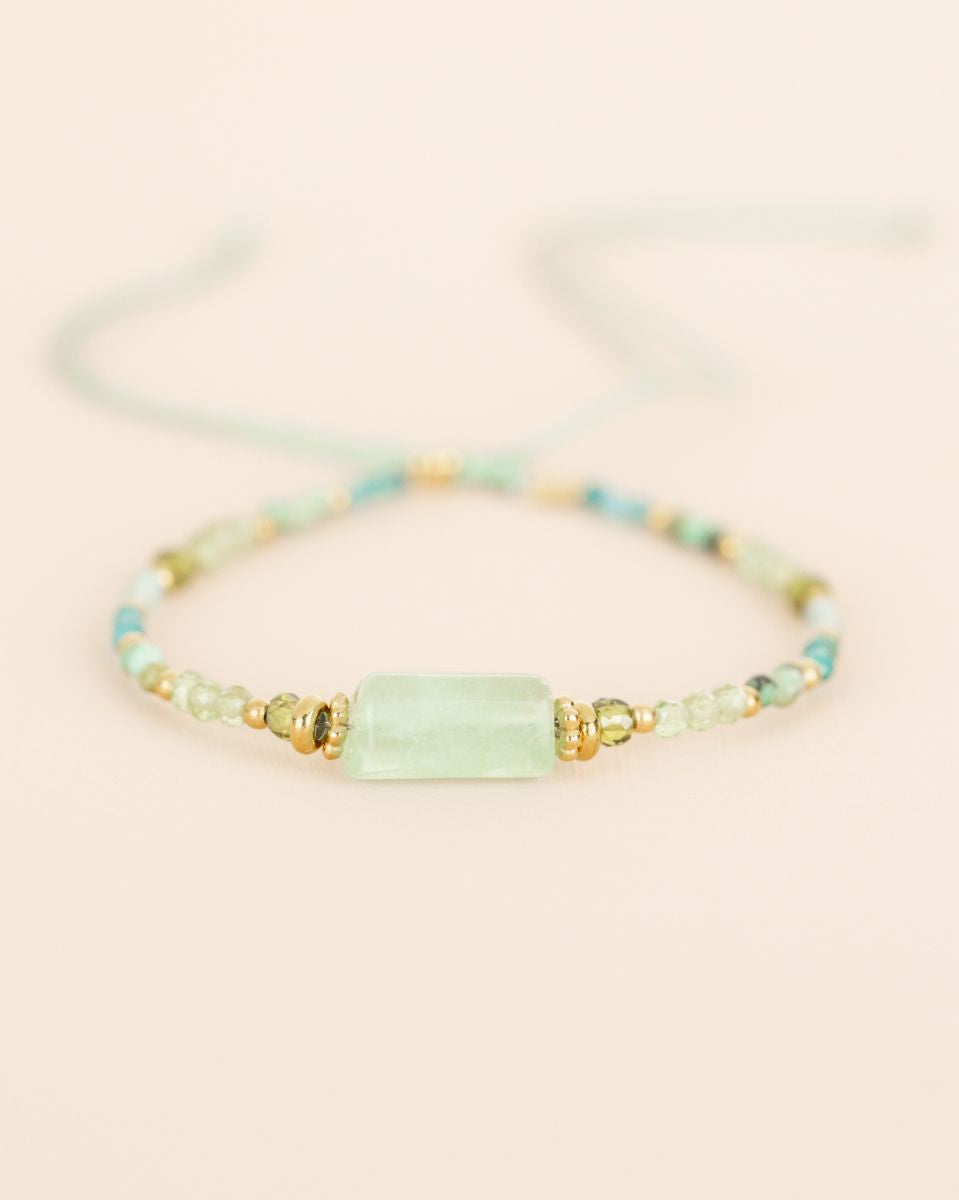 Bracelet mixed gemstones with one big aventurin