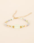 Bracelet mixed gemstones with one big prenite HT