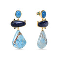 Blue Apatite Mineral Earrings