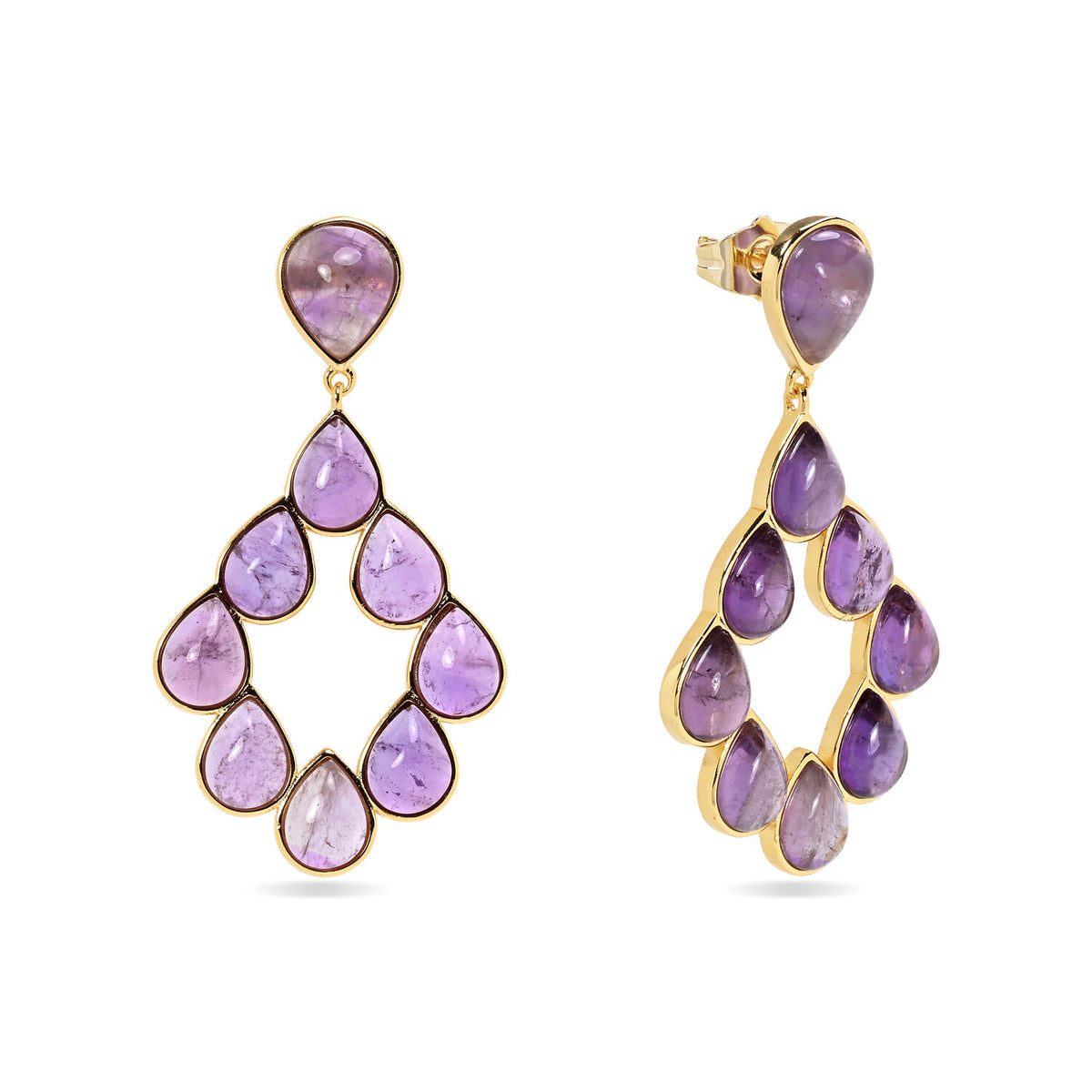 Mineral Earrings - Amethyst