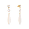 Mother of Pearl Mineral Teardrop Earrings