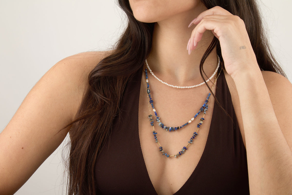 Mineral Necklace - Cultured Pearl 3 - 4 mm