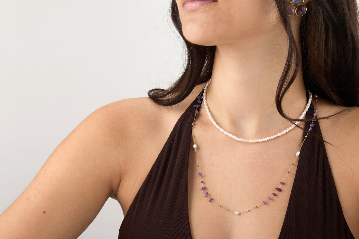 Cultured Pearl Necklace - 2,5-3 mm - AAA+