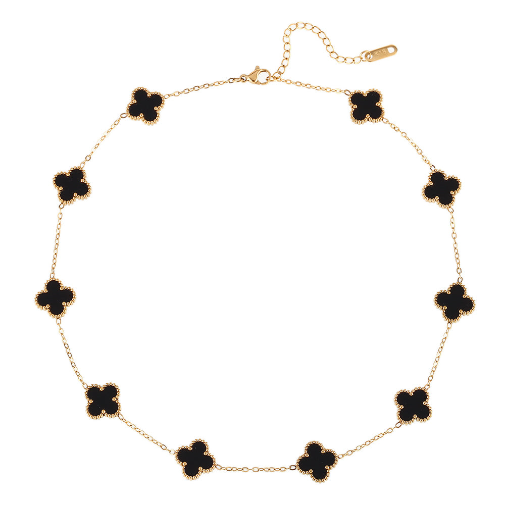 Steel Necklace - Black Clover -  Gold Color