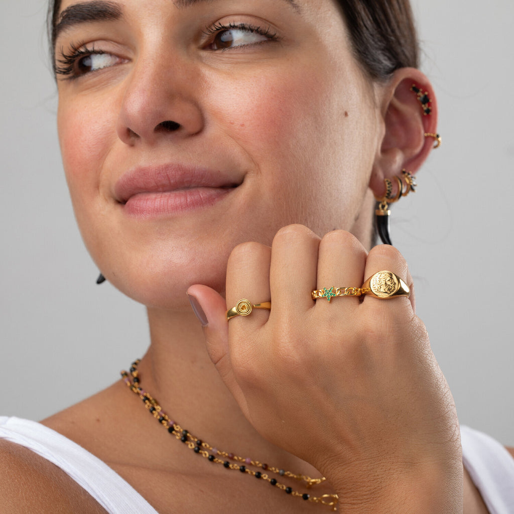 Spiral Ring -  Gold Plated