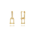 Square Earrings - Link 20mm - Gold Plated